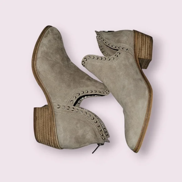 Vince Camuto Prafinta Suede Ankle Booties - Size 8.5 Block Heel - Picture 10 of 12